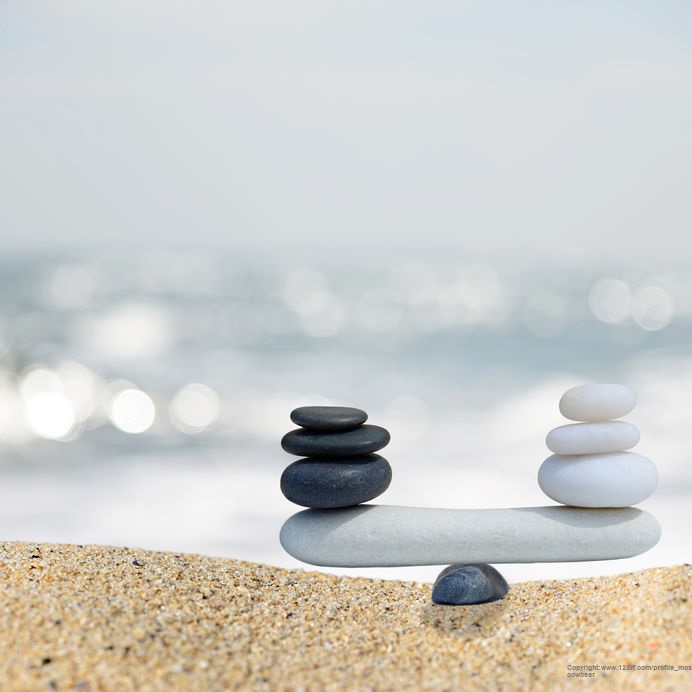 47640702 zen stones balance concept.the balance between black and white